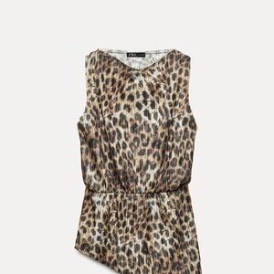 Zara Animal Print Sleeveless Dress